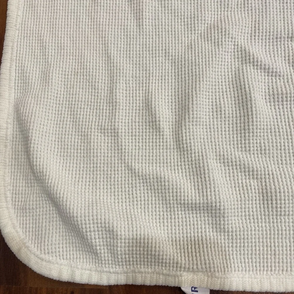 Curity Solid Cream Off‎ White Thermal Baby Blanket Unisex Waffle Weave Cotton